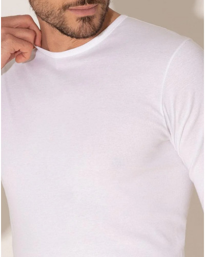 Camiseta de cuello redondo Eminence 100% algodón (Blanco)