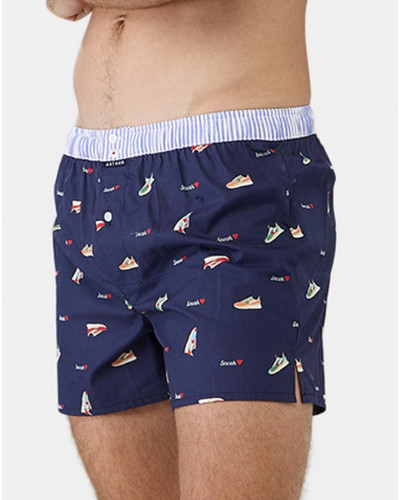 Caleçon à suspensoir 100% coton bio 1147 Arthur (Marine)