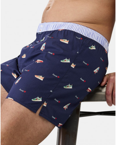 Caleçon à suspensoir 100% coton bio 1147 Arthur (Marine)