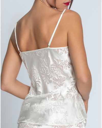 Camisole de seda devorada Lise Charmel Bellissime Amour (Ecru Nacre)