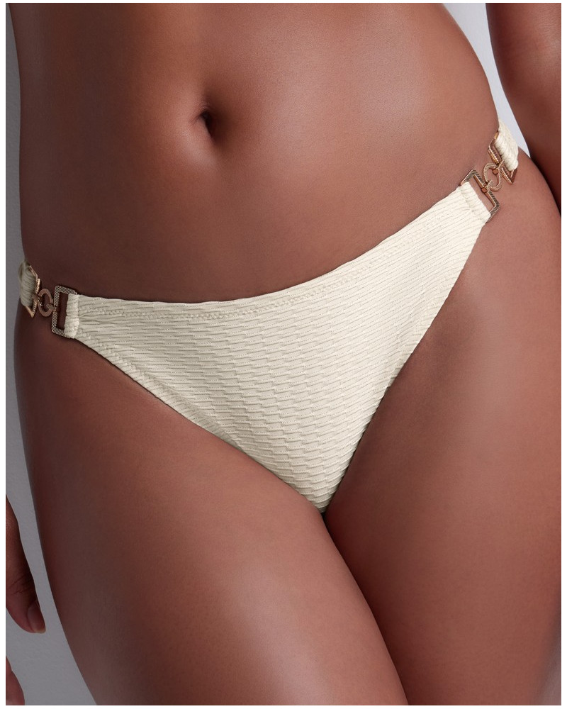 Mini-coeur swim brief Aubade Shimmering Waters (Golden White)