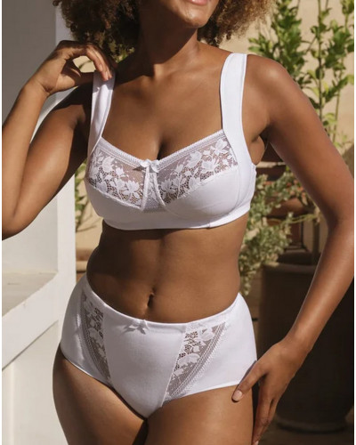 Soutien-gorge sans armature en coton bio Sans Complexe Jeanne (Blanc)