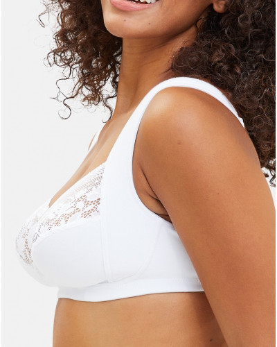 Sans Complexe Jeanne wireless bra in organic cotton (White)