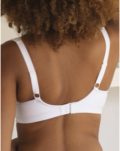 Soutien-gorge sans armature en coton bio Sans Complexe Jeanne (Blanc)