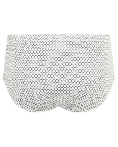 High waisted brief 100% cotton Eminence Motifs (Beige Losange Marine)