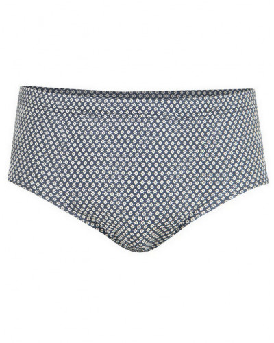 High waisted briefs 100% cotton Eminence Motifs (Marine Losange Beige)