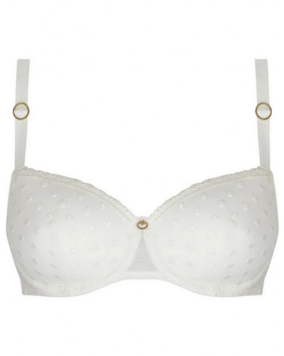 Soutien-gorge coque bonnets profonds Antigel Je t'aime à la folie (Ecru Nacre)