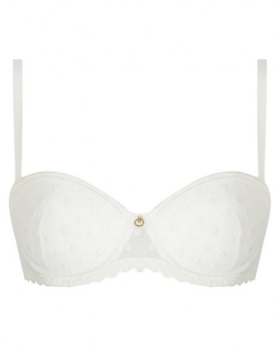 Strapless padded bra Antigel Je t'aime à la folie (Ecru Nacre)