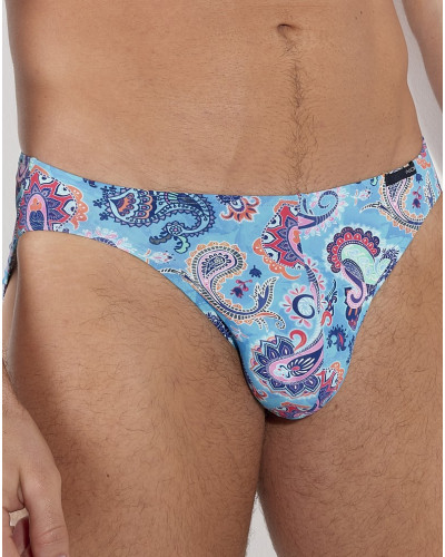 Calzoncillo micro en microfibra Hom Funky Styles (Imprimé turquoise)