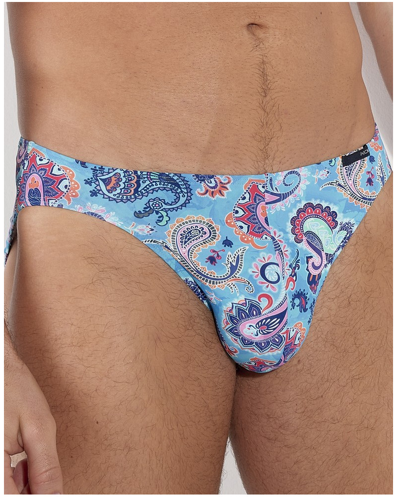 Microfibre micro brief Hom Funky Styles (Imprimé turquoise)