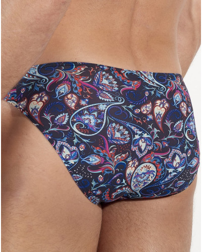 Calzoncillo micro en microfibra Hom Funky Styles (Imprimé bleu marine)