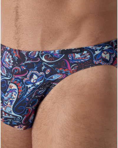 Calzoncillo micro en microfibra Hom Funky Styles (Imprimé bleu marine)