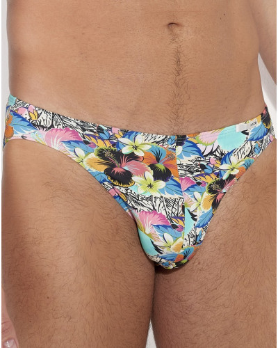 Calzoncillo micro en microfibra Hom Funky Styles (Imprimé orange)