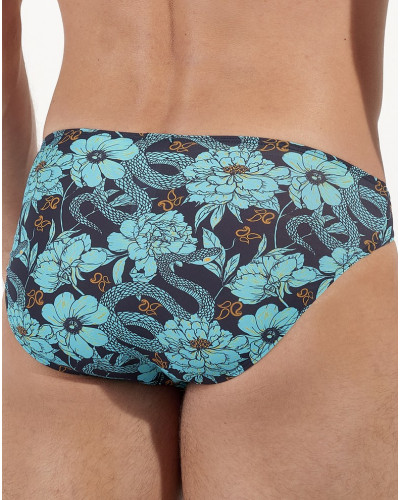 Calzoncillo micro en microfibra Hom Funky Styles (Imprimé bleu)