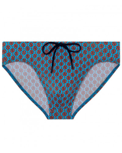 Mini calzoncillo de baño HOM Anglet (Turquoise imprimé)
