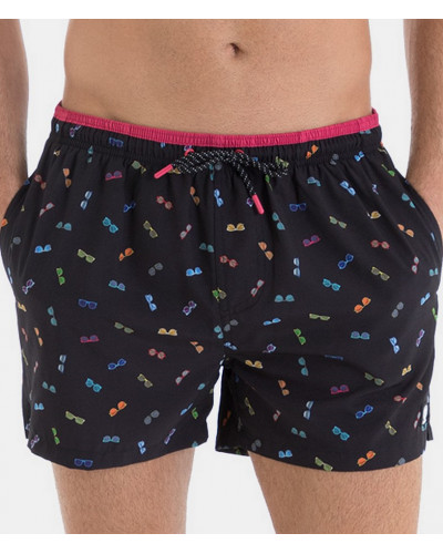 Short de bain Massana (Imprimé Noir)