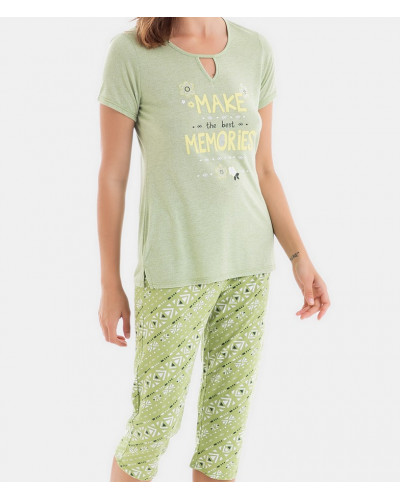 Short-sleeved pyjamas Massana (Pistache)