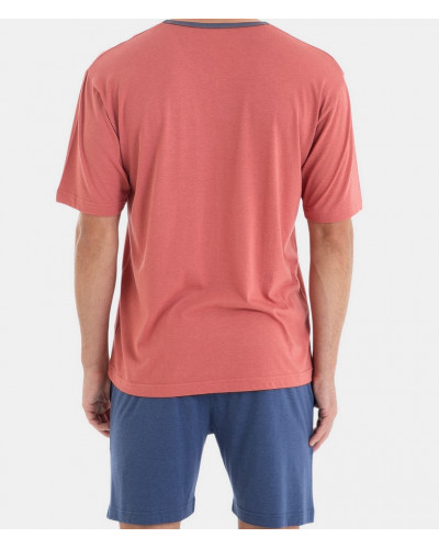 Pyjama court Massana Skilled sailor coton (Multicolore)