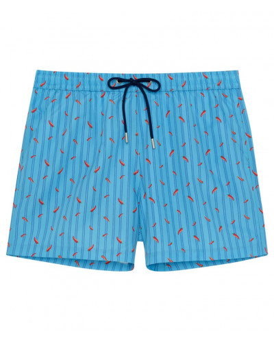 Swim short HOM Espelette (Turquoise imprimé)