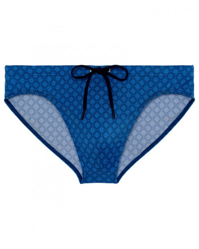Mini calzoncillo de baño HOM Hendaye (Bleu imprimé)
