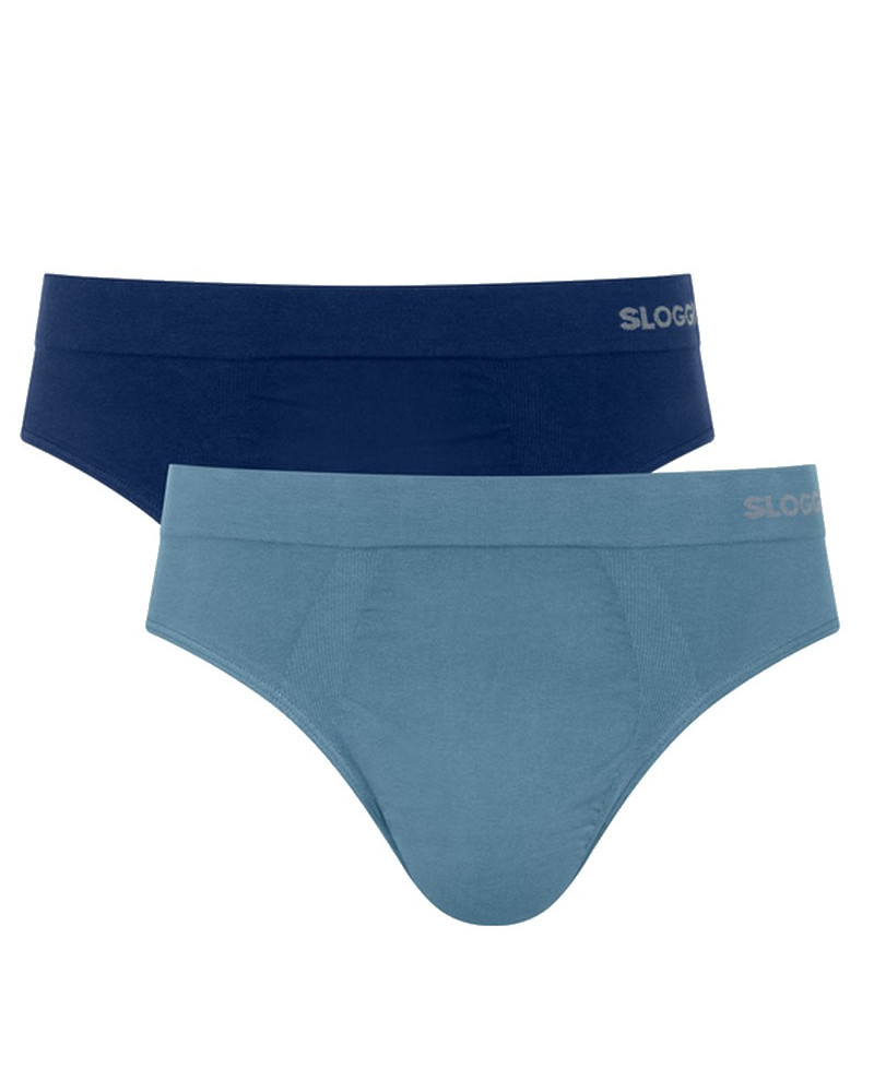 Slip Sloggi Men Go Smooth (Lot de 2) (Marine/gris)