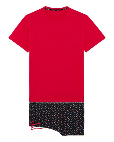 Pijamas cortos 100% algodón HOM Charli (Imprimé Noir)