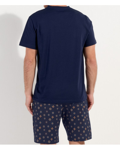 Pijamas cortos HOM Mandala (Imprimé Marine)