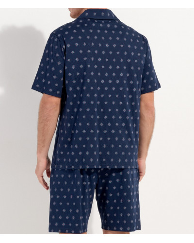 Short pajamas 100% cotton Indio (Imprimé Marine)