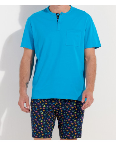 Pyjama court 100% coton HOM California (Multicolore)
