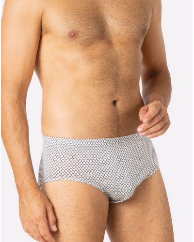 Calzoncillo de cintura alta 100% algodón Eminence Motifs (Beige Losange Marine)