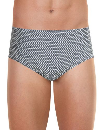 Slip taille haute 100% coton Eminence Motifs (Marine Losange Beige)