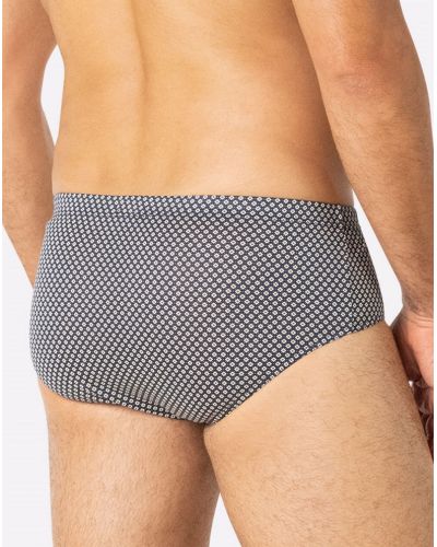 High waisted briefs 100% cotton Eminence Motifs (Marine Losange Beige)