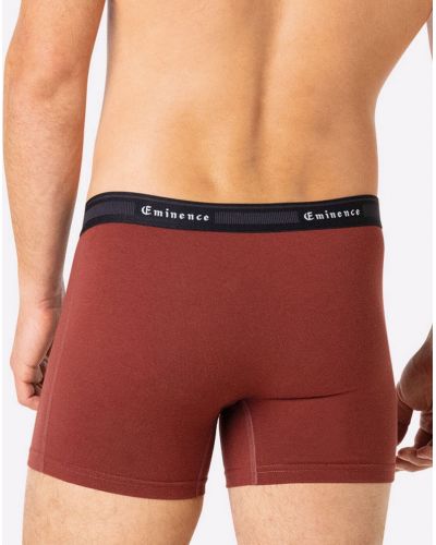 Paquete de 3 boxers de algodón Eminence Tailor (Rouille/Gris Chiné/Noir)