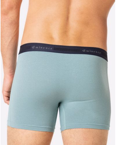 Lot de 3 boxers en coton Eminence Tailor (Céladon/Bleu/Marine)