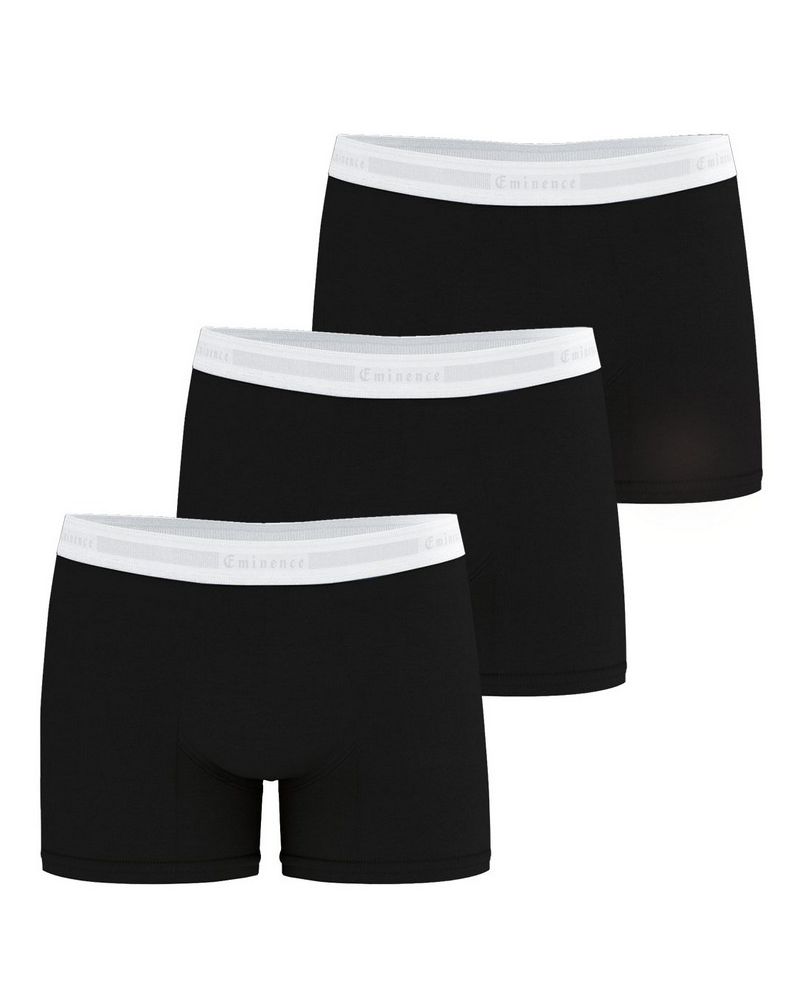 Paquete de 3 boxers de algodón Eminence Tailor (Negro)