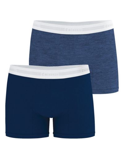 Lot de 2 boxers coton bio Eminence Tailor (Marine/Bleu Chiné)