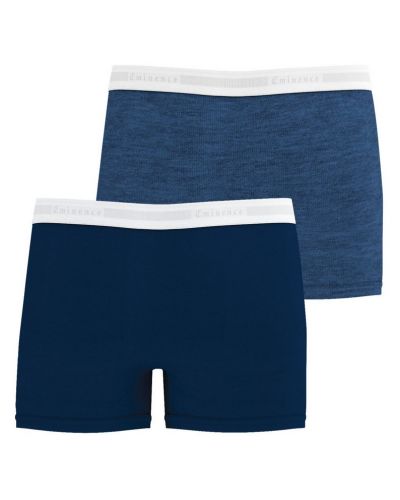 Paquete de 2 boxers algodón orgánico Eminence Tailor (Marine/Bleu Chiné)