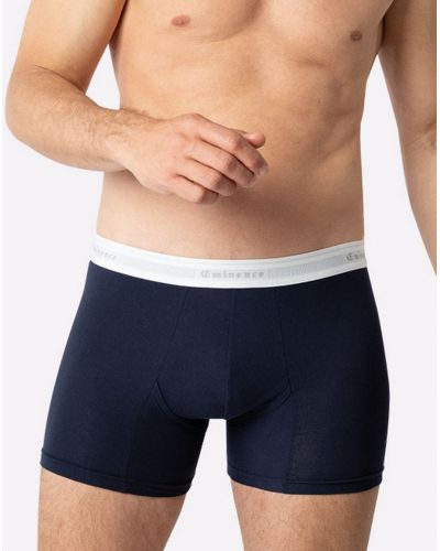 Paquete de 2 boxers algodón orgánico Eminence Tailor (Marine/Bleu Chiné)