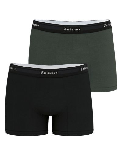 Paquete de 2 boxers algodón orgánico Eminence Tailor (Noir/Kaki)