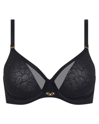 Underwired molded bra Chantelle Pure Lace (Black)