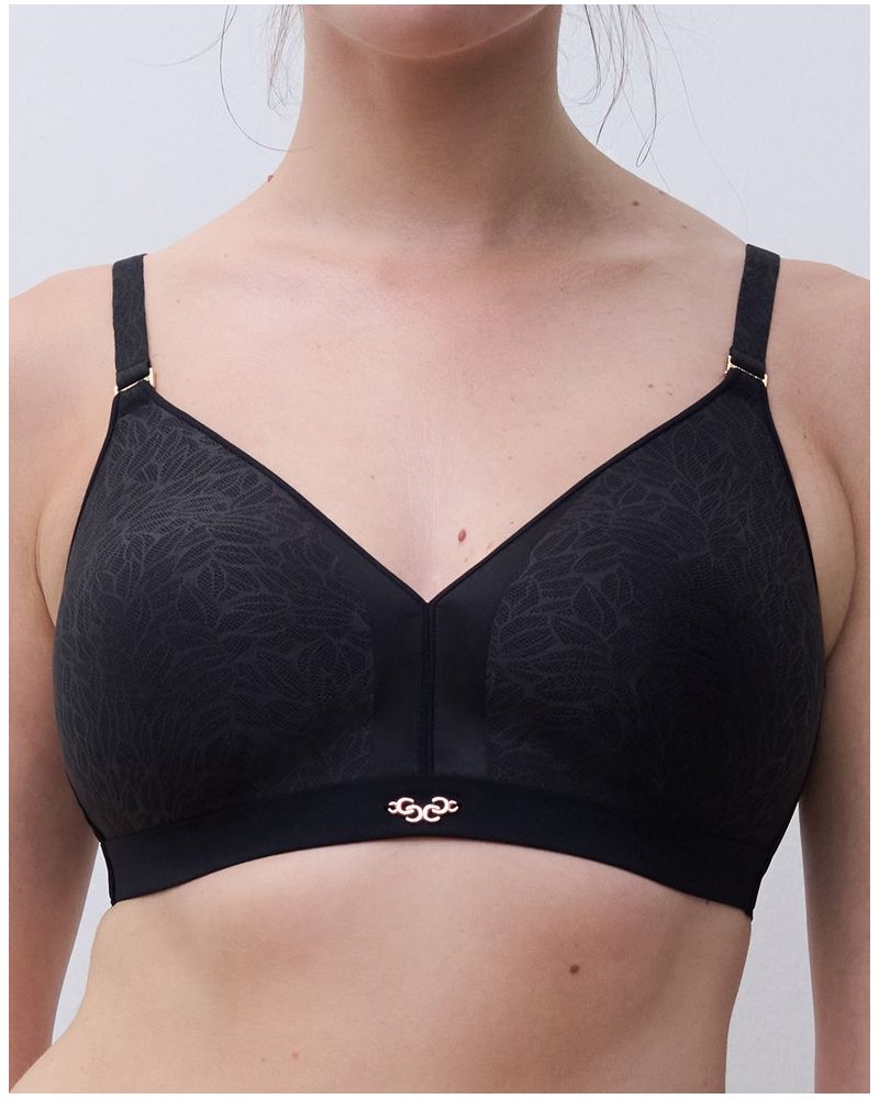 Sujetador sin aros spacer Chantelle Pure Lace (Negro)