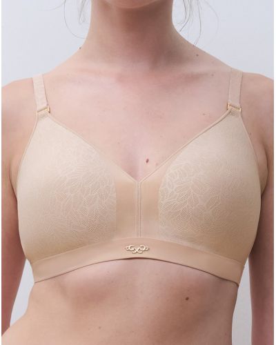 Soutien-gorge sans armature spacer Chantelle Pure Lace (Beige Doré)