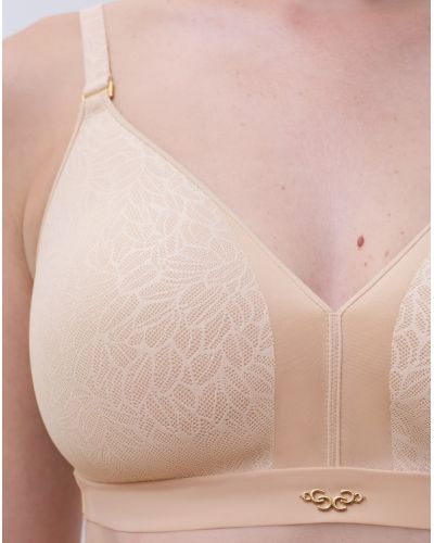 Sujetador sin aros spacer Chantelle Pure Lace (Beige Doré)