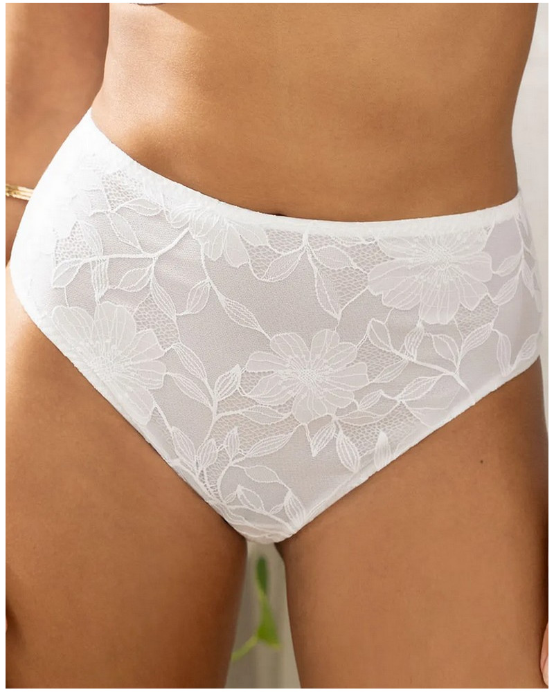 Slip taille haute Antigel Dentelle Rebelle (Blanc)