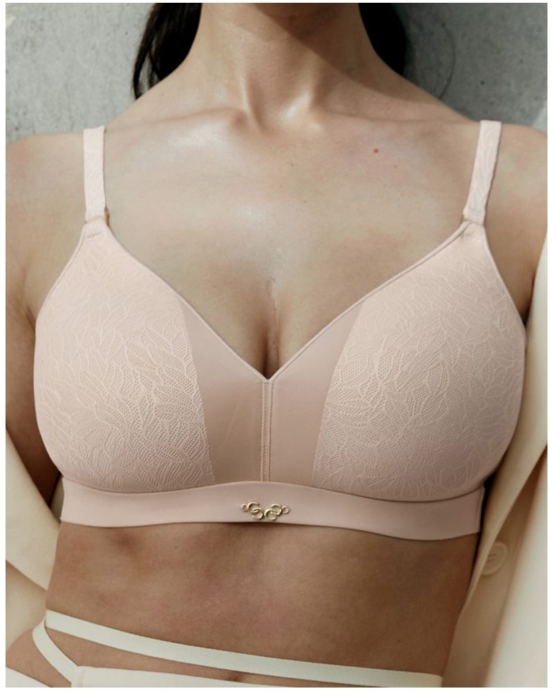 Soutien-gorge sans armature spacer Chantelle Pure Lace (Beige Doré)