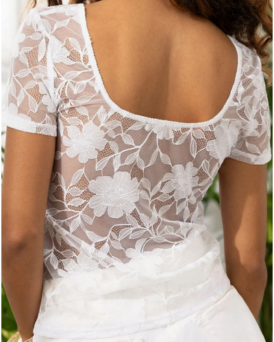 Top Antigel Dentelle Rebelle (White)