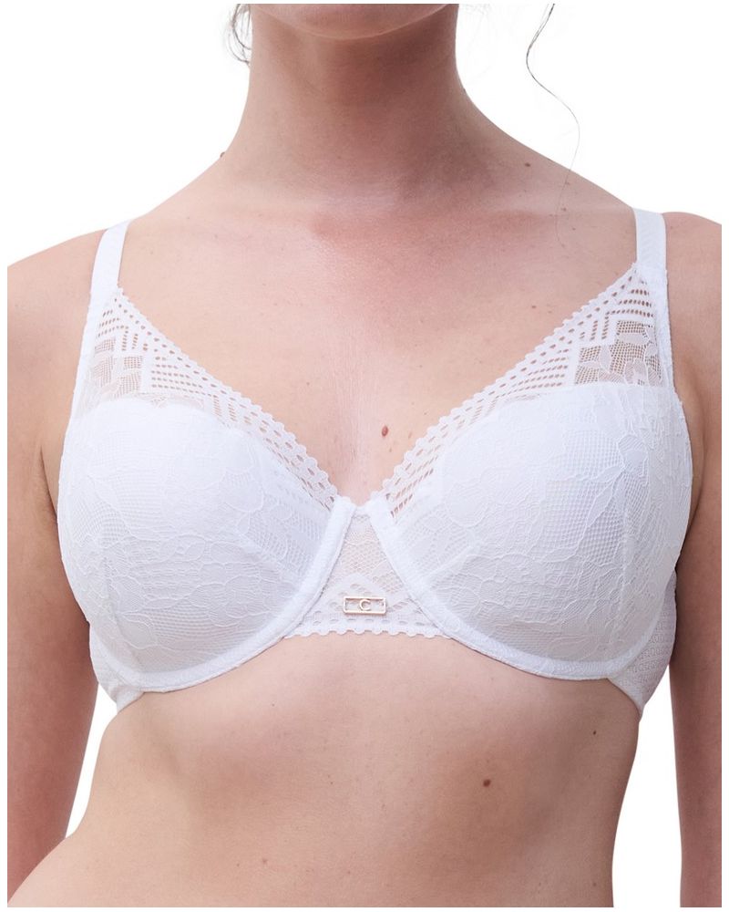 Padded plunge bra Chantelle Origins (White)