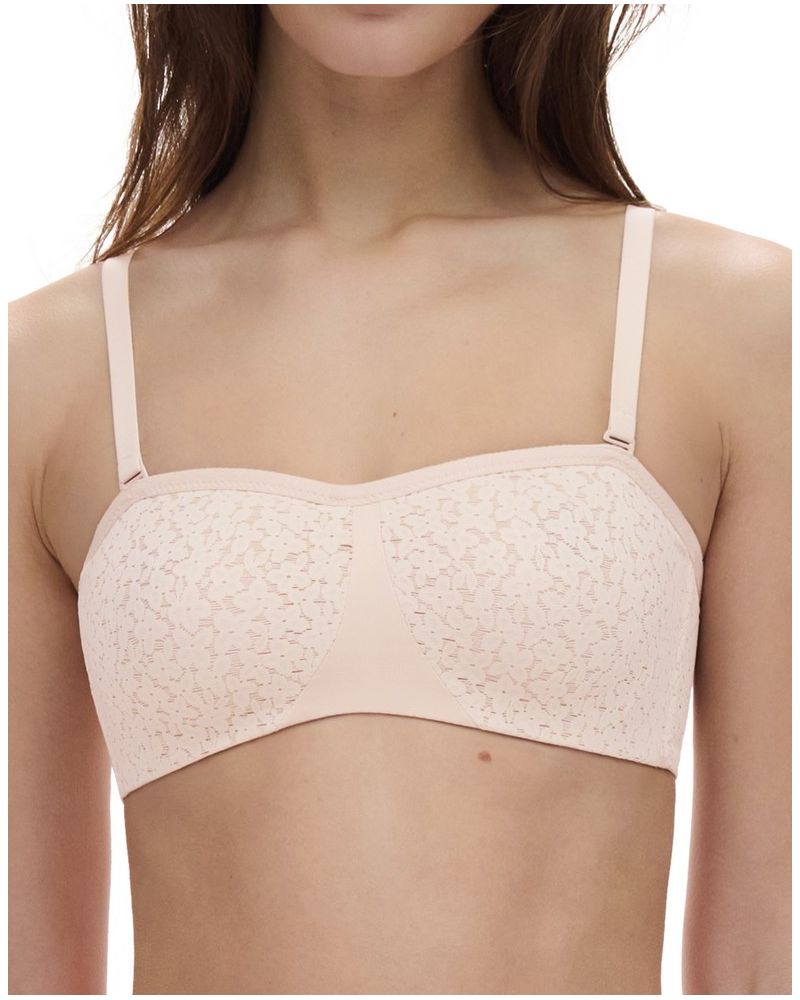 Bandeau underwired bra Chantelle EasyFeel Norah (Beige Doré)