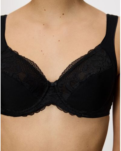 Wellbeing underwired bra Triumph Modern Lace+Cotton (Black)