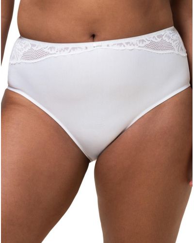 Culotte maxi taille haute Triumph Modern Lace+Cotton (Blanc)